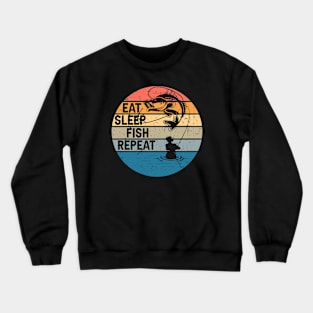 Eat, Sleep, Fish, Repeat Crewneck Sweatshirt